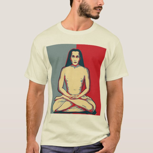 Camiseta babaji, espiritual, meditación, estilo de la (Anverso)