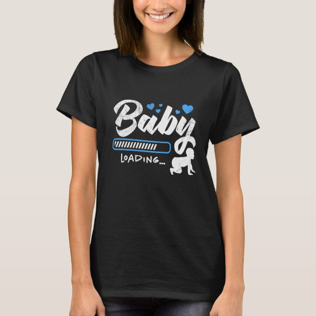 Camiseta Babay Cargando Embarazo Esperante Mamá Premium (Anverso)