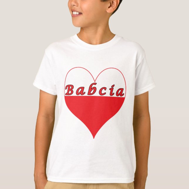 Camiseta Babcia Corazón Polaco (Anverso)