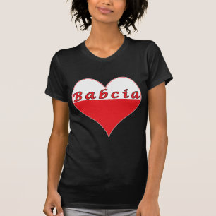 Camiseta Babcia Corazón Polaco
