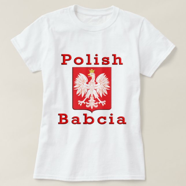 Camiseta Babcia polaco Eagle (Diseño del anverso)