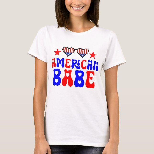 Camiseta Babe americano 4 de julio (Anverso)