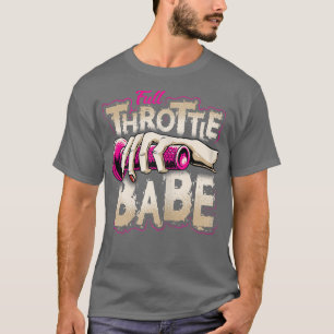 Camiseta BABE BABE Biker Dirt-bike Motocross Tee t