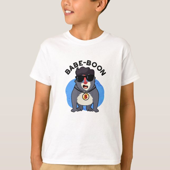 Camiseta Babe-boon Gracioso mono animal Baboon Pun (Anverso)