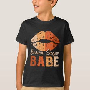 Camiseta Babe Brown Orgullosa Historia Negra Melanina Labio