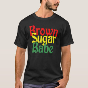 Camiseta Babe de azúcar marrón Orgullosa Orgullo africano d
