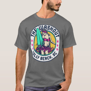 Camiseta Babe De Surfista Retro Insignia La Playa De La Bar
