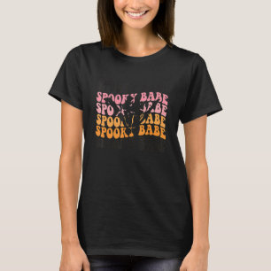 Camiseta Babe espumoso Cute Retro Halloween Fiesta de esque