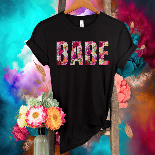 Camiseta Babe Floral Bridal Shower-Bachelorette Party-Bride