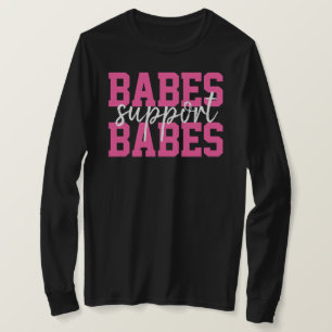 Camiseta Babes Apoya al Equipo de Cáncer de Mama Rosa Calie