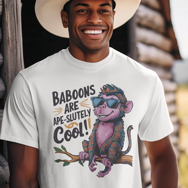 Camiseta Baboon elegante: los babuinos son solublemente gen (Subido por el creador)