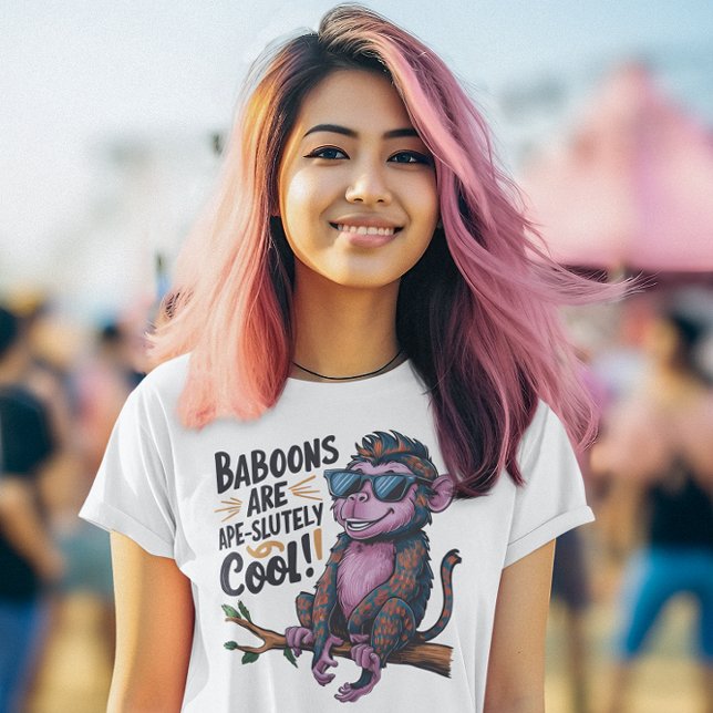 Camiseta Baboon elegante: los babuinos son solublemente gen (Subido por el creador)