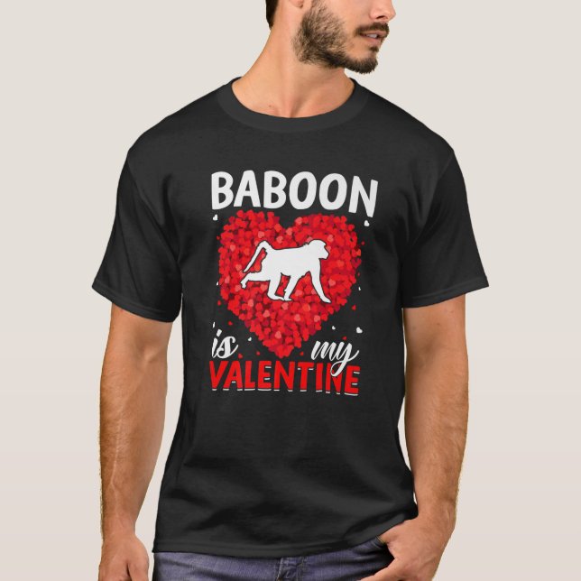 Camiseta Baboon es mi fiesta de San Valentín (Anverso)