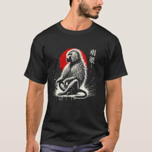 Camiseta Baboon. Guay Sumi-e Animal Sunset