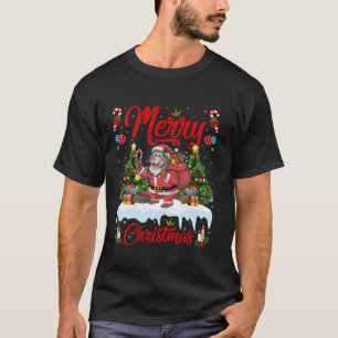 Camiseta Baboon Xmas Tree Lighting Santa Baboon Navidades