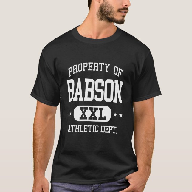 Camiseta Babson Retro Athletic Property Dept (Anverso)