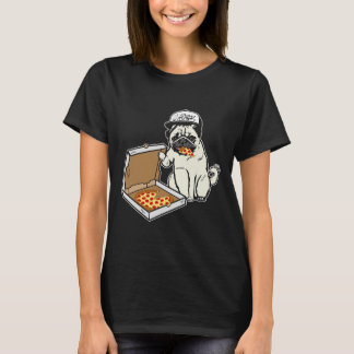 Camiseta Babu Perro Pug comiendo pizza Justin Ashar Snapbac