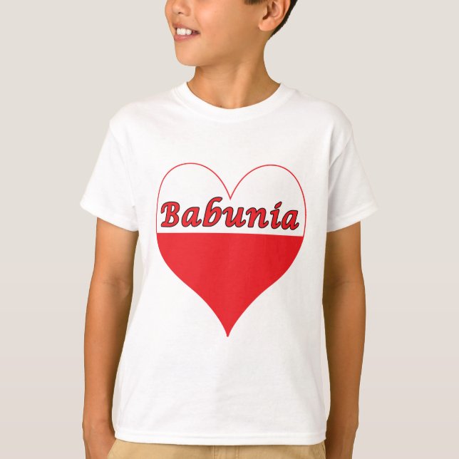 Camiseta Babunia Corazón Polaco (Anverso)