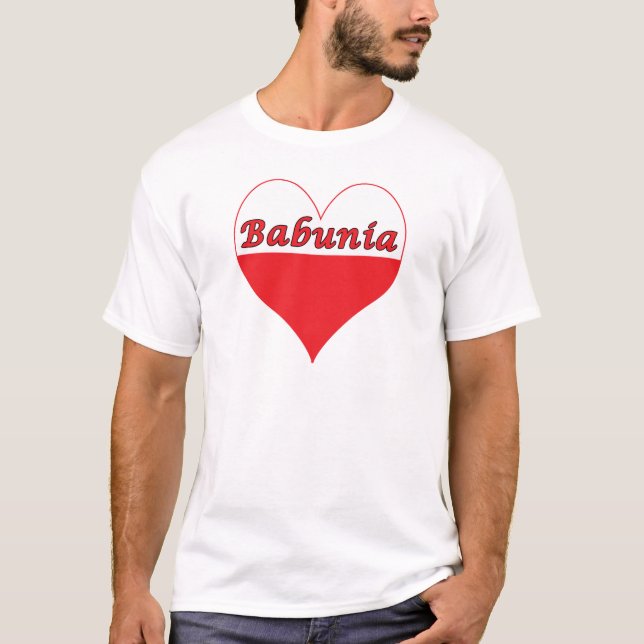 Camiseta Babunia Corazón Polaco (Anverso)