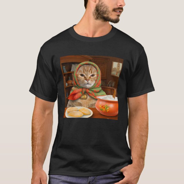 Camiseta Babushka Tabby Cat gato polaco (Anverso)