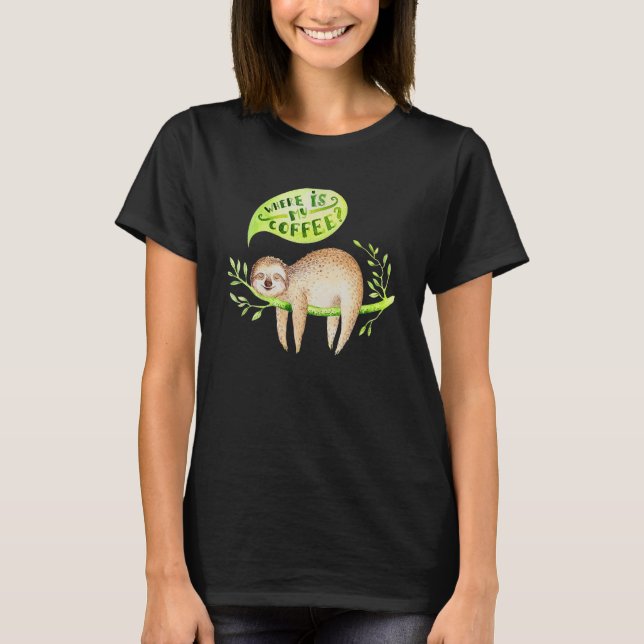 Camiseta Baby animals sloth nursery (Anverso)