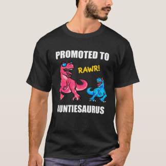Camiseta Baby Announcement Promoted To Auntiesaurus  New Au
