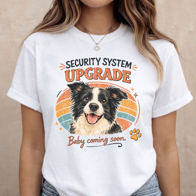Camiseta Baby Announcement Security Dog Pregnancy Reveal (Subido por el creador)