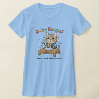 Camiseta Baby Banzai Kat Paz, Amor y Fideos Ramen