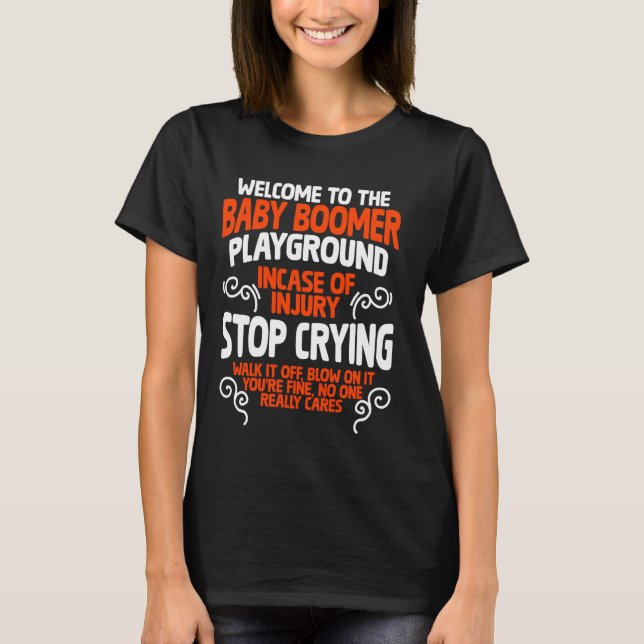 Camiseta Baby Boomer Playground Funny Boomers Generation Ba (Anverso)