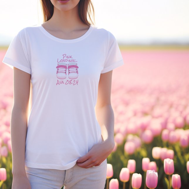 Camiseta Baby Booties Loading Name & Due Date T-Shirt (Subido por el creador)