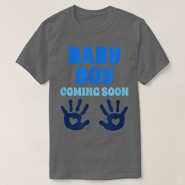 Camiseta Baby Boy Coming Soon Cool Gender Reveal  (Diseño del anverso)