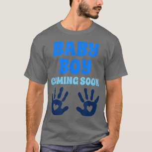 Camiseta Baby Boy Coming Soon Cool Gender Reveal 