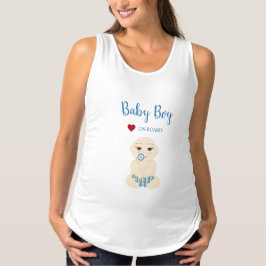 Camiseta Baby Boy On Board Illustration in Blue Design
