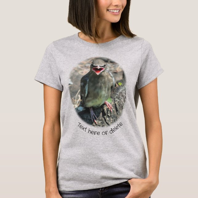 Camiseta Baby Cedar Waxwing Bird Nature Personalized (Anverso)