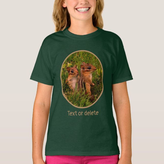 Camiseta Baby Chipmunks Arte Animal Personalizado (Anverso)