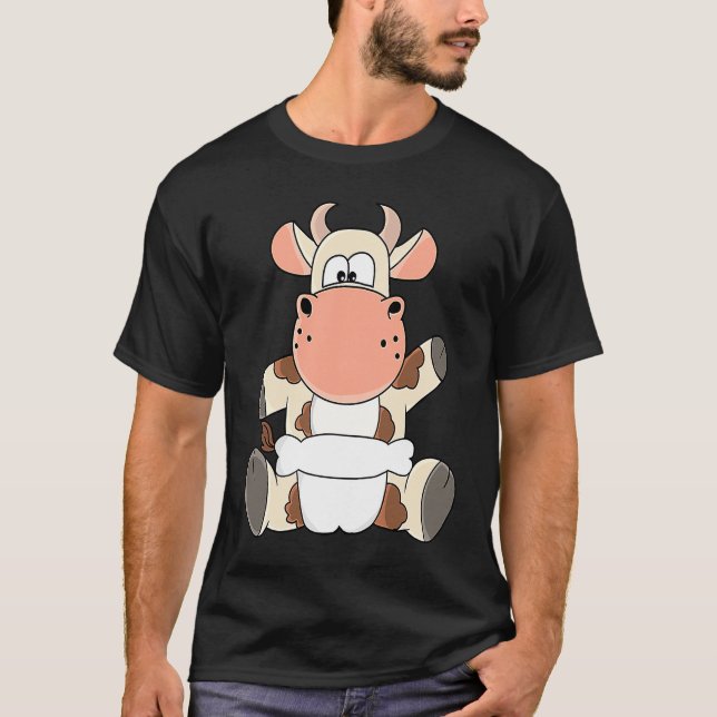 Camiseta Baby Cow Calf With Diapers (Anverso)