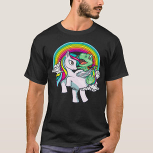 Camiseta Baby Dino Riding Unicorn Cool Animal Funny Dinosa