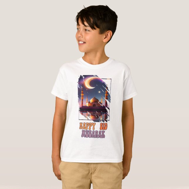 Camiseta baby eid al-fitr mubarak para ropa musulmana de me (Anverso completo)