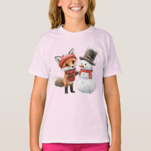 Camiseta Baby Fox y Snowman