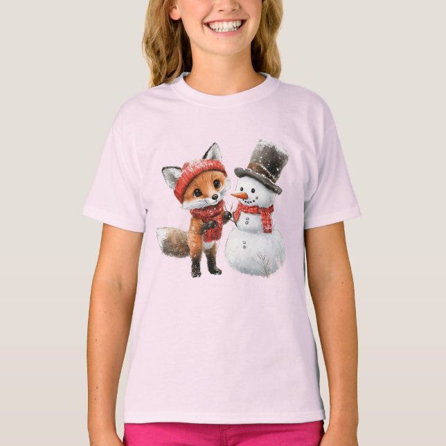 Camiseta Baby Fox y Snowman (Anverso)