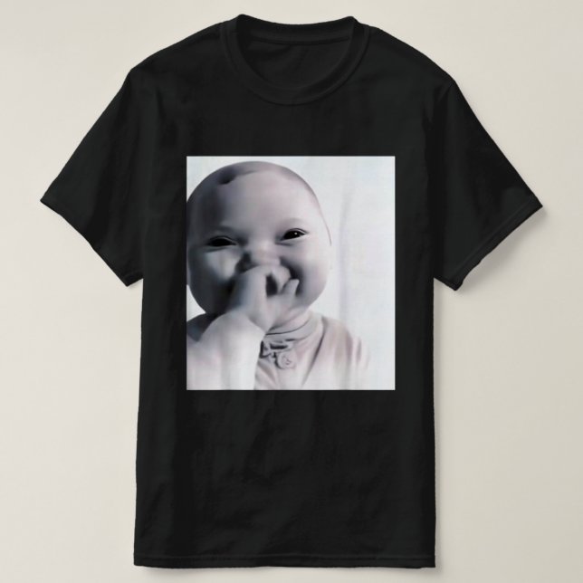 Camiseta Baby gen z Meme ai Viral Giggling AI Laughing  (Diseño del anverso)