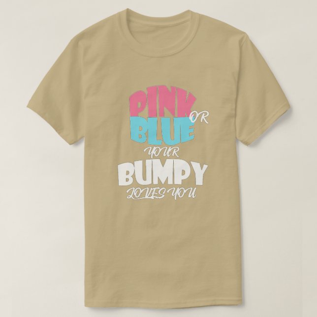 Camiseta Baby Gender Reveal for BUMPY  essentiel  (Diseño del anverso)