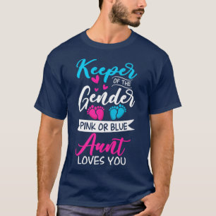 Camiseta Baby Gender Reveal Shower Pink Or Blue Aunt Loves 