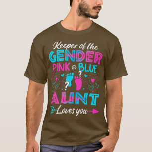 Camiseta Baby Gender Reveal Shower Pink Or Blue Aunt Loves