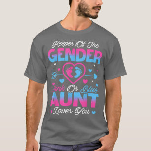 Camiseta Baby Gender Reveal Shower Pink Or Blue Aunt Loves