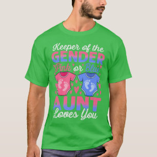 Camiseta Baby Gender Reveal Shower Pink Or Blue Aunt Loves