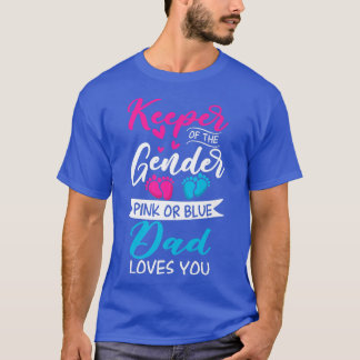 Camiseta Baby Gender Reveal Shower Pink Or Blue Dad Loves Y