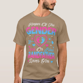 Camiseta Baby Gender Reveal Shower Pink Or Blue Grandfather