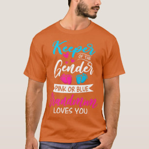 Camiseta Baby Gender Reveal Shower Pink Or Blue Grandmom Lo