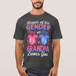 Camiseta Baby Gender Reveal Shower Pink Or Blue Grandpa Lov